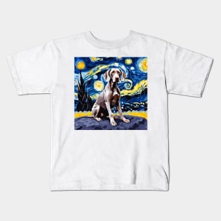 Weimaraner Night Kids T-Shirt